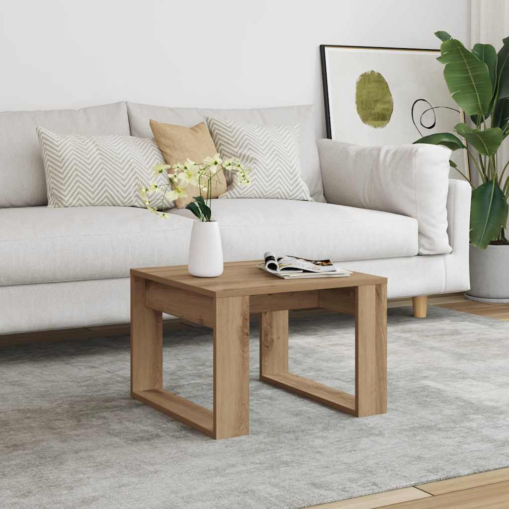 vidaXL Side Table Artisan Oak 50x50x35 cm Engineered Wood