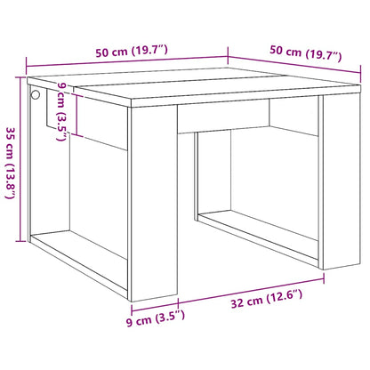 vidaXL Side Table Artisan Oak 50x50x35 cm Engineered Wood