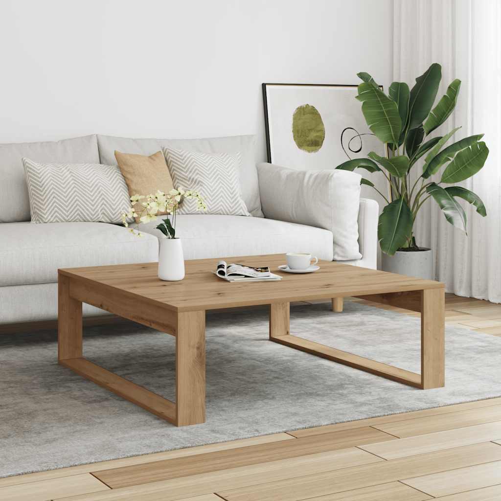 vidaXL Coffee Table Artisan Oak 100x100x35 cm Engineered Wood