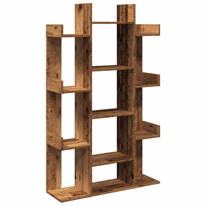 vidaXL Book Cabinet Old Wood 86x25.5x140 cm Engineered Wood