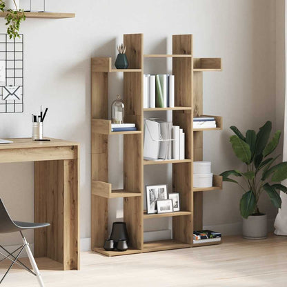 vidaXL Book Cabinet Artisan Oak 86x25,5x140 cm Engineered Wood