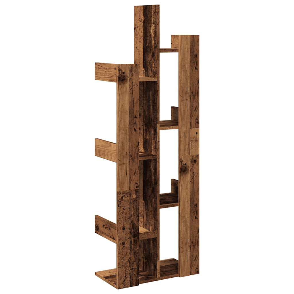 vidaXL Book Cabinet Old Wood 48x25,5x140 cm Engineered Wood