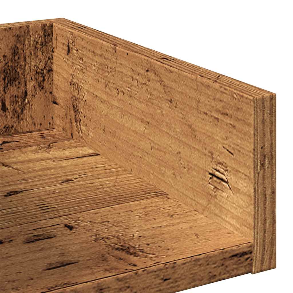 vidaXL Book Cabinet Old Wood 48x25,5x140 cm Engineered Wood