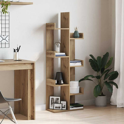 vidaXL Book Cabinet Artisan Oak 48x25,5x140 cm Engineered Wood