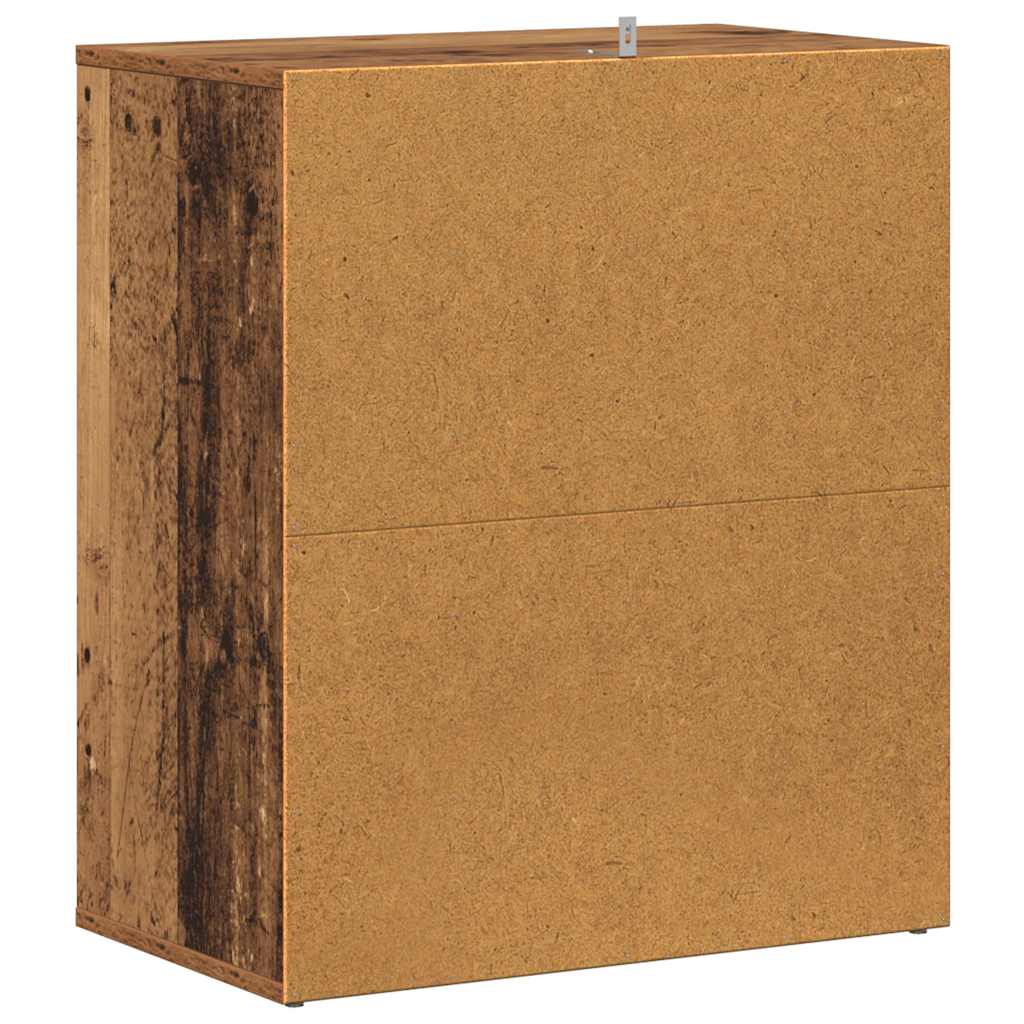 vidaXL Shoe Cabinet Old Wood 60x35x70 cm Engineered Wood