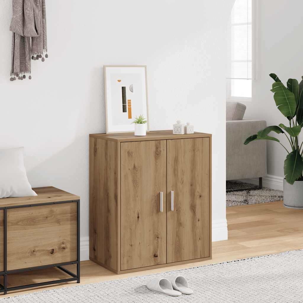 vidaXL Shoe Cabinet Artisan Oak 60x35x70 cm Engineered Wood