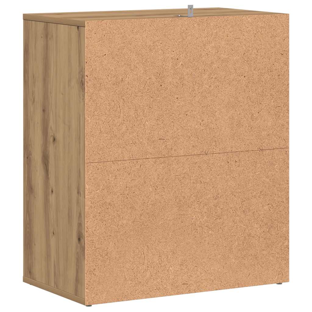 vidaXL Shoe Cabinet Artisan Oak 60x35x70 cm Engineered Wood