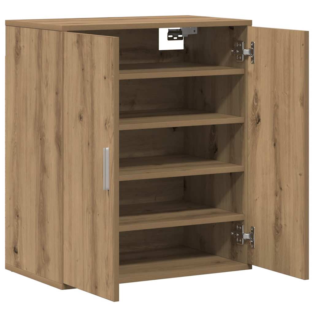 vidaXL Shoe Cabinet Artisan Oak 60x35x70 cm Engineered Wood