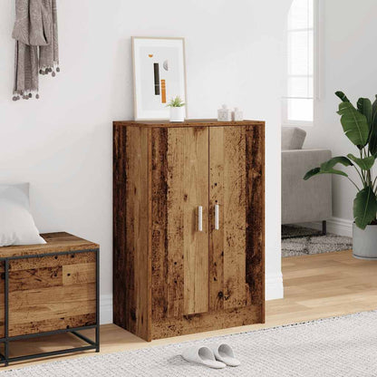 vidaXL Shoe Cabinet Old Wood 60x35x92 cm Engineered Wood