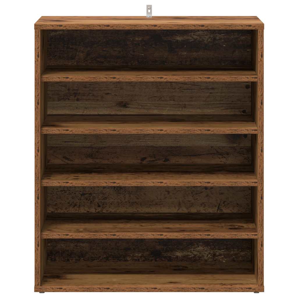 vidaXL Shoe Cabinet Old Wood 60x35x70 cm Engineered Wood