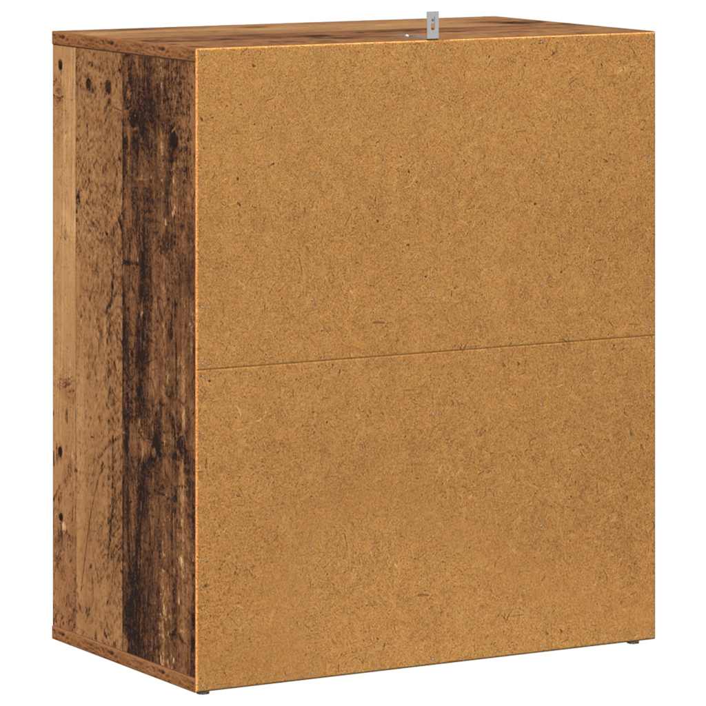 vidaXL Shoe Cabinet Old Wood 60x35x70 cm Engineered Wood