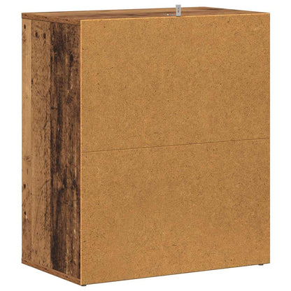 vidaXL Shoe Cabinet Old Wood 60x35x70 cm Engineered Wood