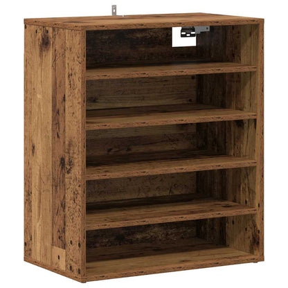 vidaXL Shoe Cabinet Old Wood 60x35x70 cm Engineered Wood
