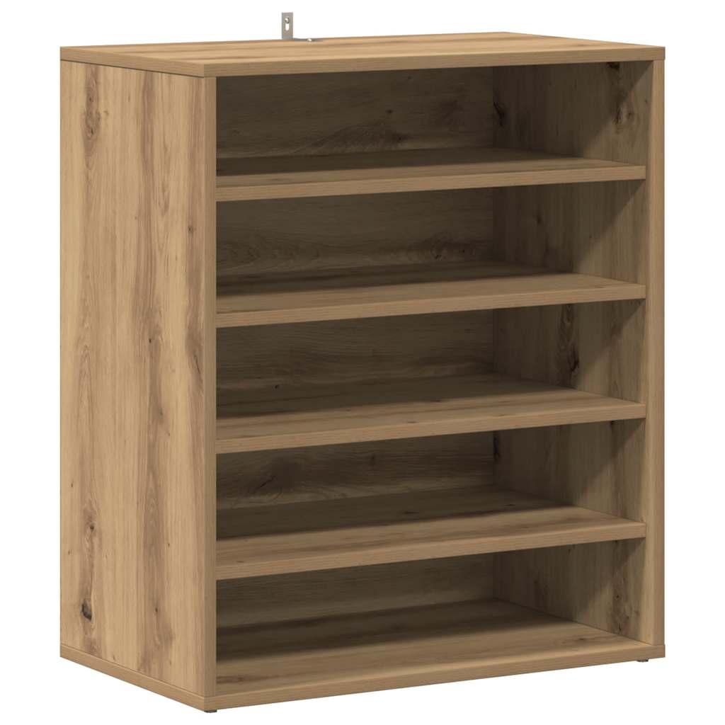 vidaXL Shoe Cabinet Artisan Oak 60x35x70 cm Engineered Wood