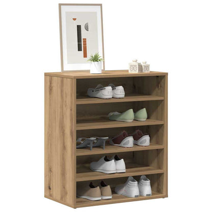 vidaXL Shoe Cabinet Artisan Oak 60x35x70 cm Engineered Wood