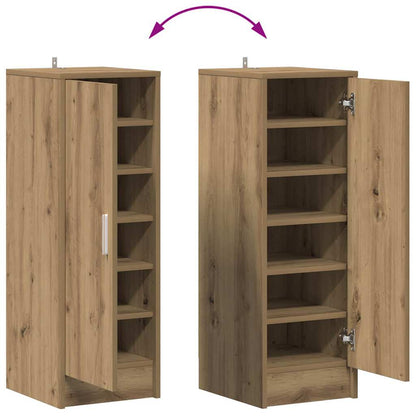 vidaXL Shoe Cabinet Artisan Oak 32x35x92 cm Engineered Wood