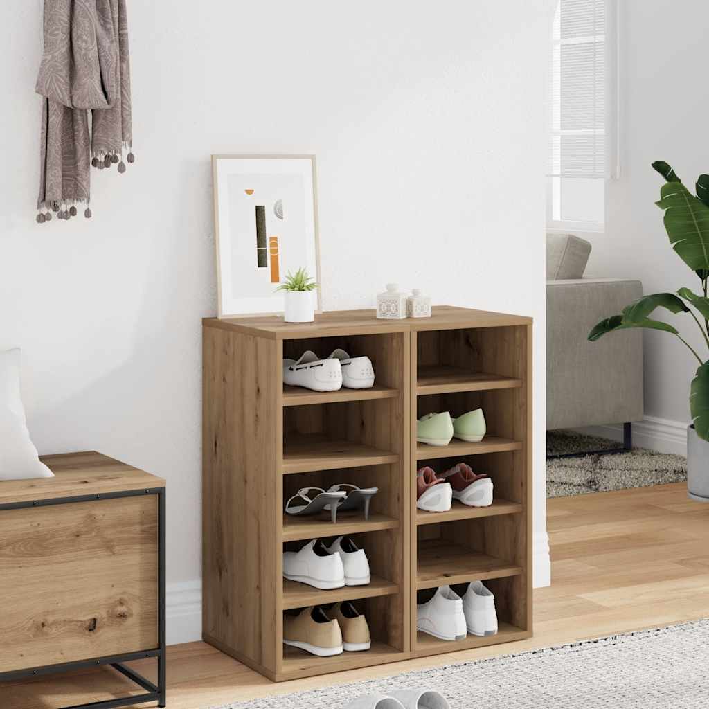 vidaXL Shoe Cabinets 2 pcs Artisan Oak 32x35x70 cm Engineered Wood