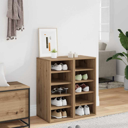 vidaXL Shoe Cabinets 2 pcs Artisan Oak 32x35x70 cm Engineered Wood