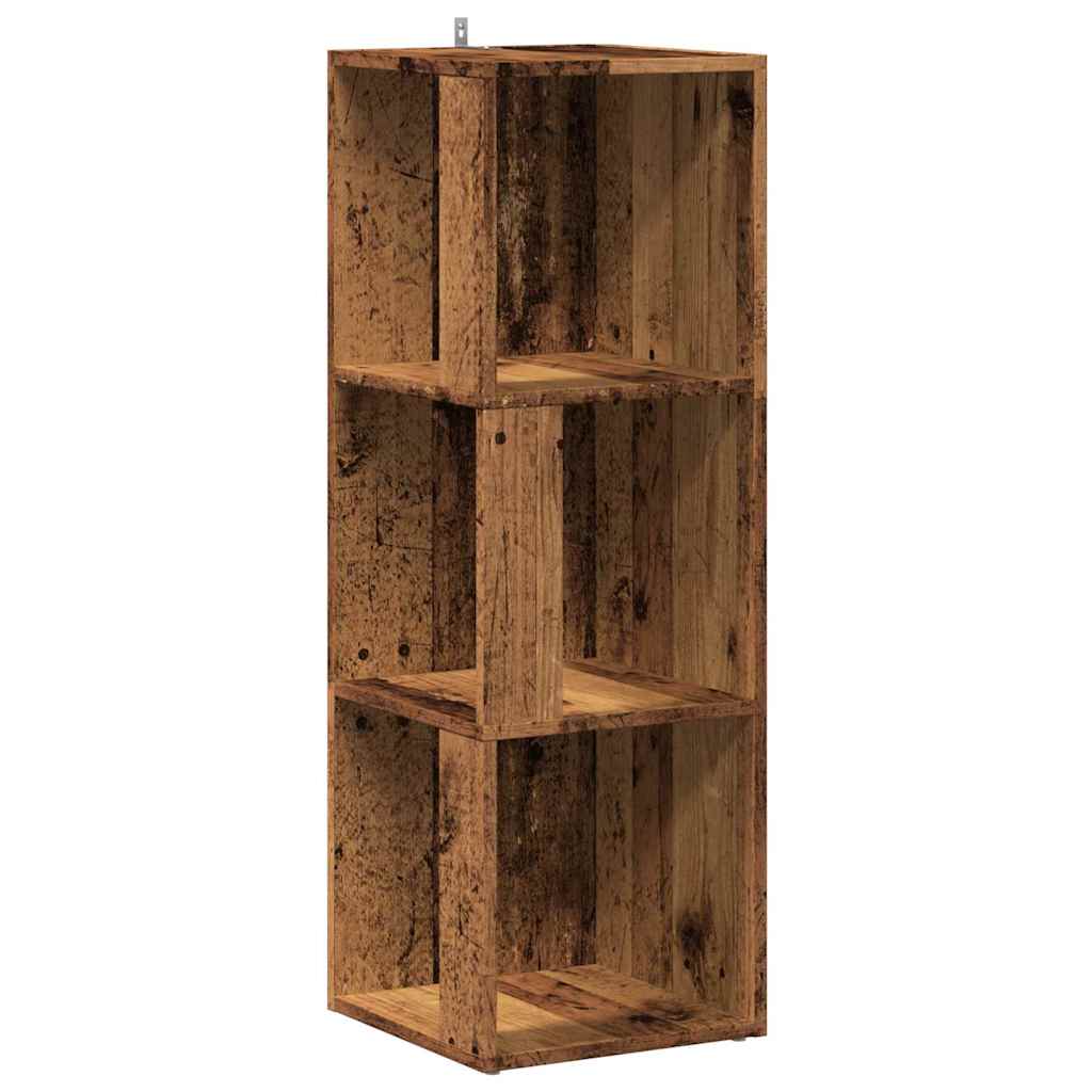 vidaXL Corner Cabinet Old Wood 33x33x100 cm Engineered Wood