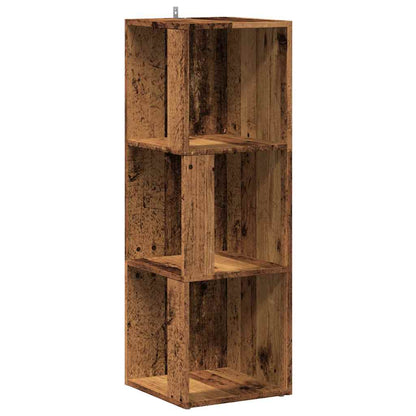 vidaXL Corner Cabinet Old Wood 33x33x100 cm Engineered Wood