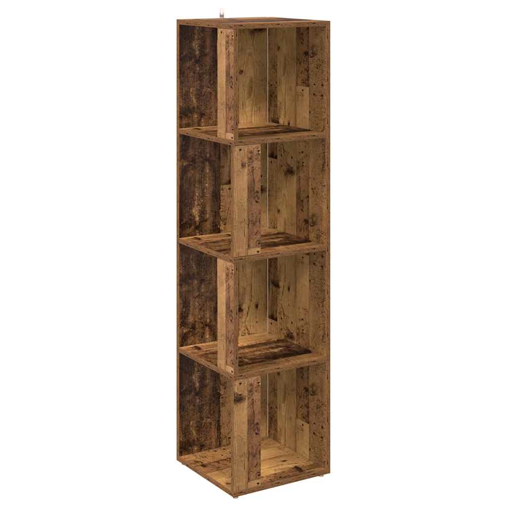 vidaXL Corner Cabinet Old Wood 33x33x132 cm Engineered Wood