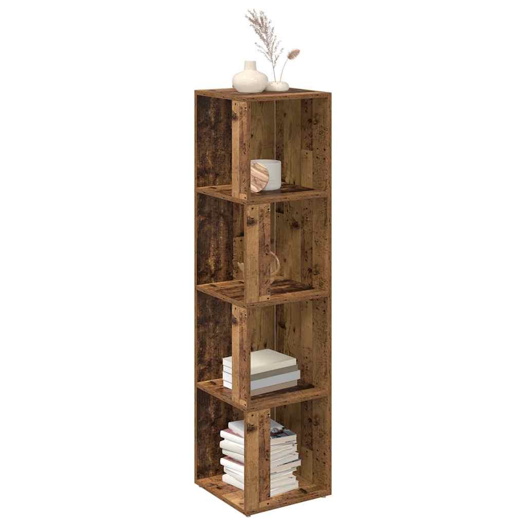 vidaXL Corner Cabinet Old Wood 33x33x132 cm Engineered Wood