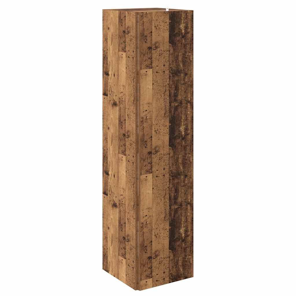 vidaXL Corner Cabinet Old Wood 33x33x132 cm Engineered Wood