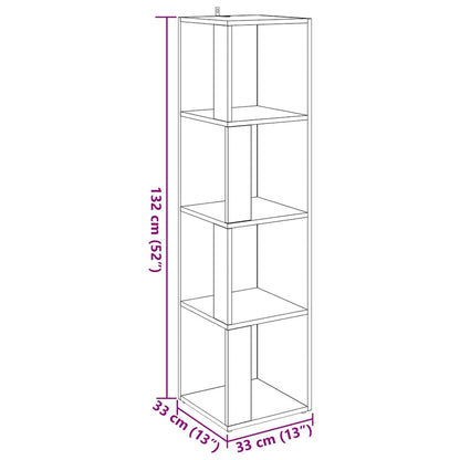 vidaXL Corner Cabinet Artisan Oak 33x33x132 cm Engineered Wood