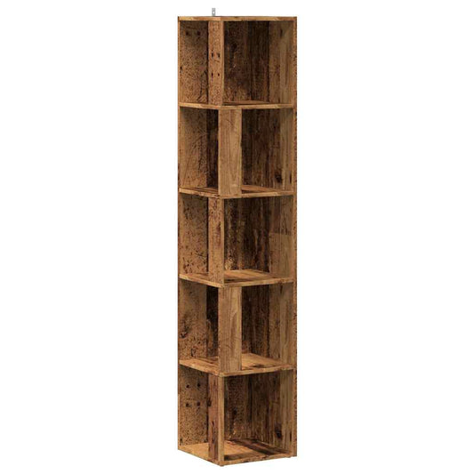 vidaXL Corner Cabinet Old Wood 33x33x165 cm Engineered Wood