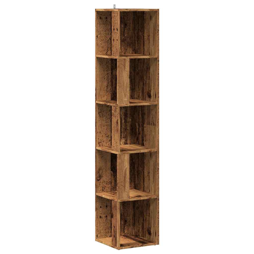 vidaXL Corner Cabinet Old Wood 33x33x165 cm Engineered Wood