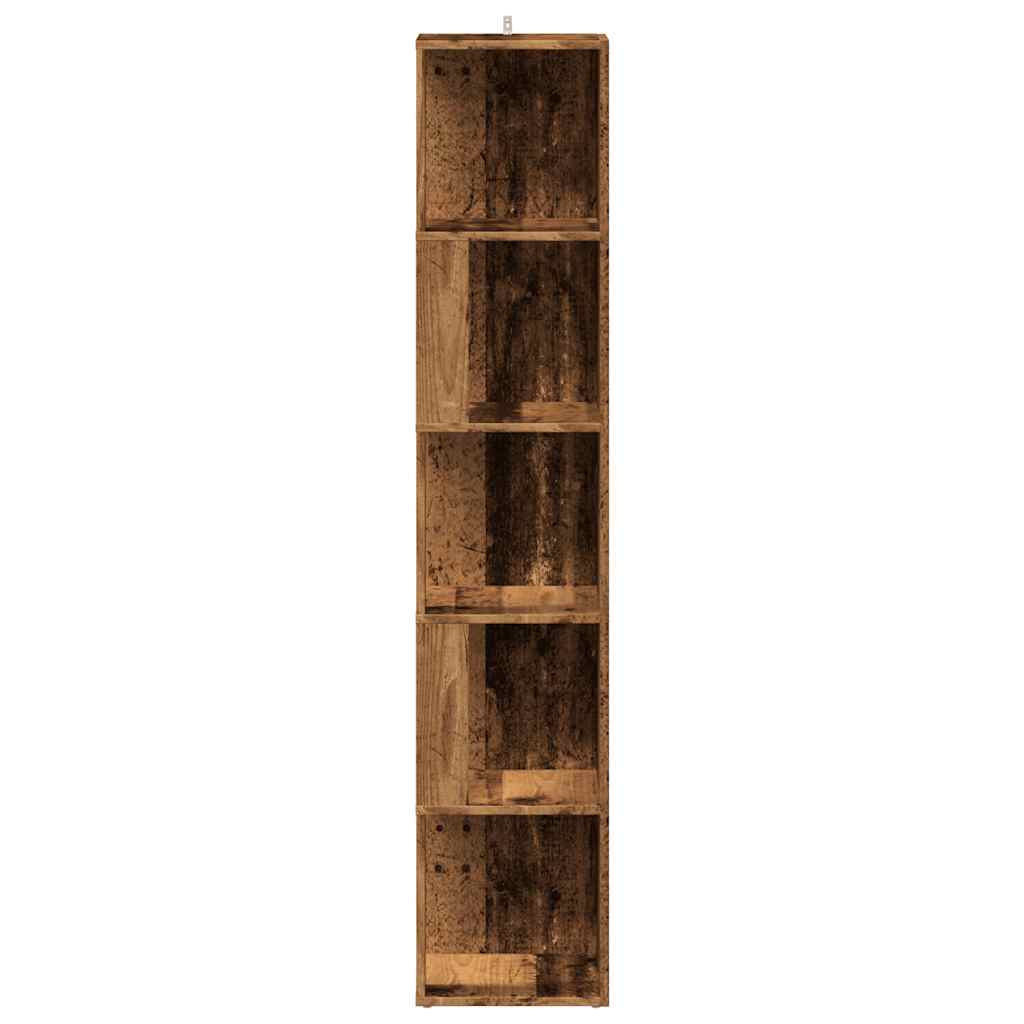 vidaXL Corner Cabinet Old Wood 33x33x165 cm Engineered Wood