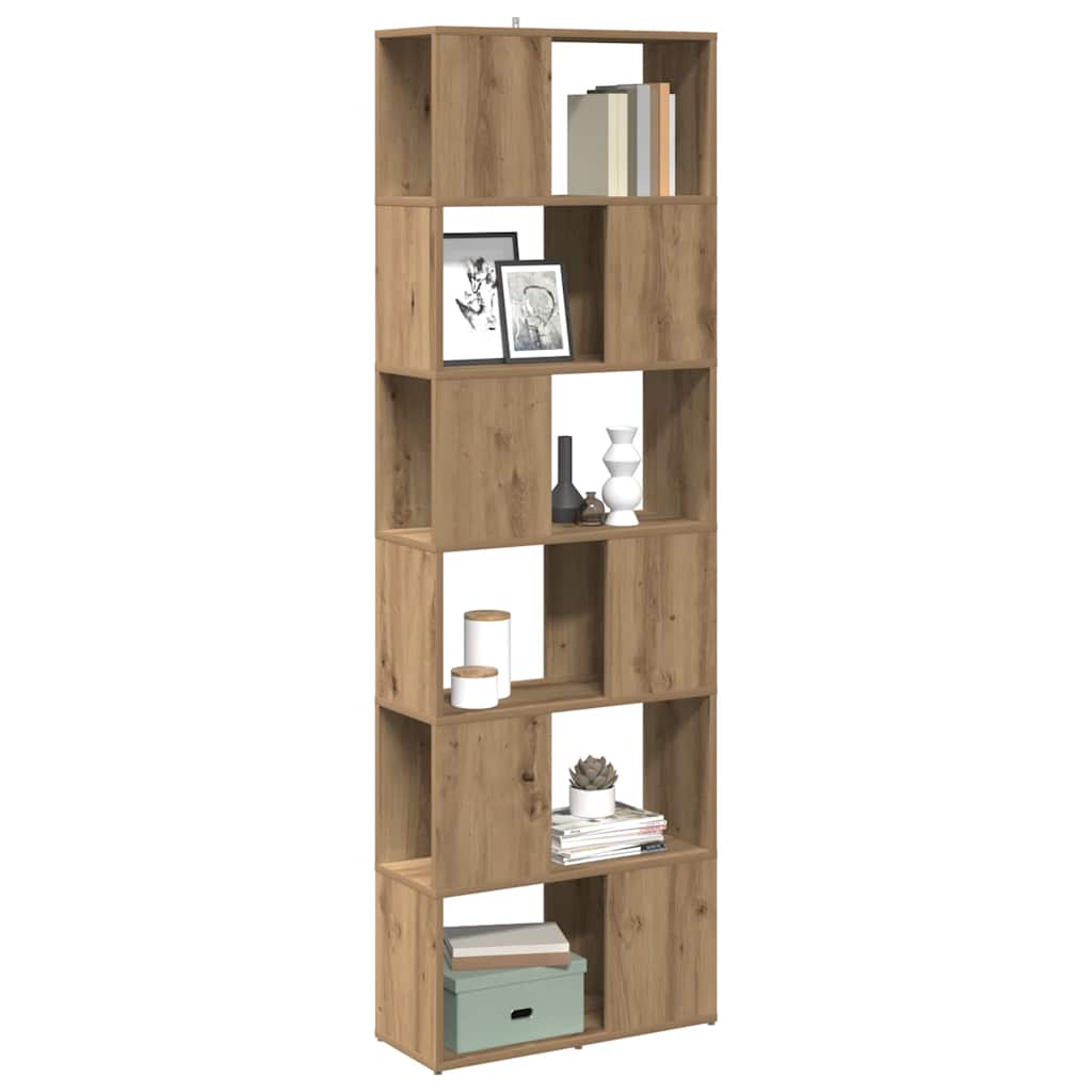 vidaXL Book Cabinet/Room Divider Artisan Oak 60x24x186 cm