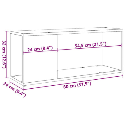 vidaXL TV Cabinet Old Wood 80x24x32cm Engineered Wood