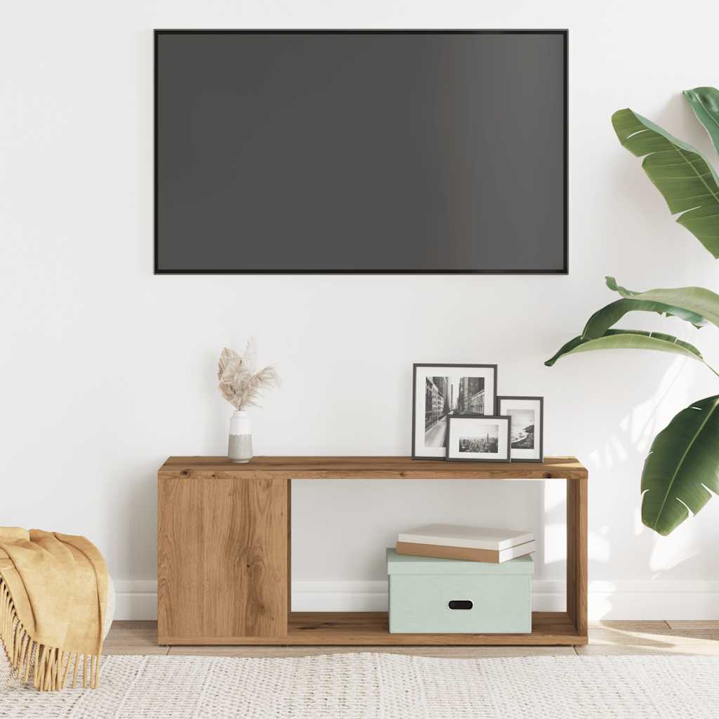 vidaXL TV Cabinet Artisan Oak 80x24x32cm Engineered Wood