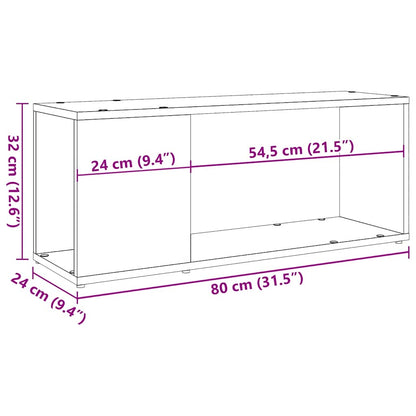 vidaXL TV Cabinet Artisan Oak 80x24x32cm Engineered Wood