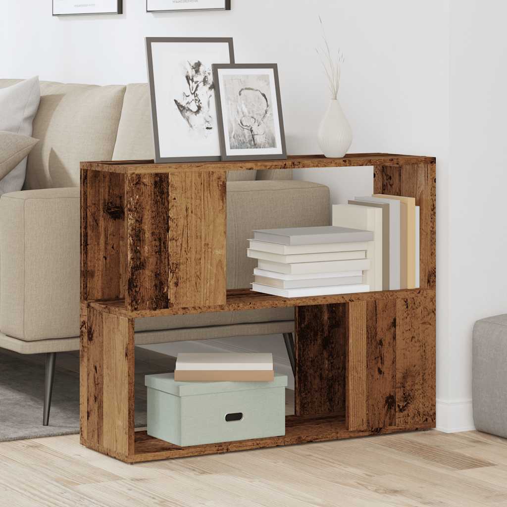 vidaXL Book Cabinet/Room Divider Old Wood 80x24x63 cm