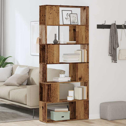 vidaXL Book Cabinet/Room Divider Old Wood 80x24x186 cm