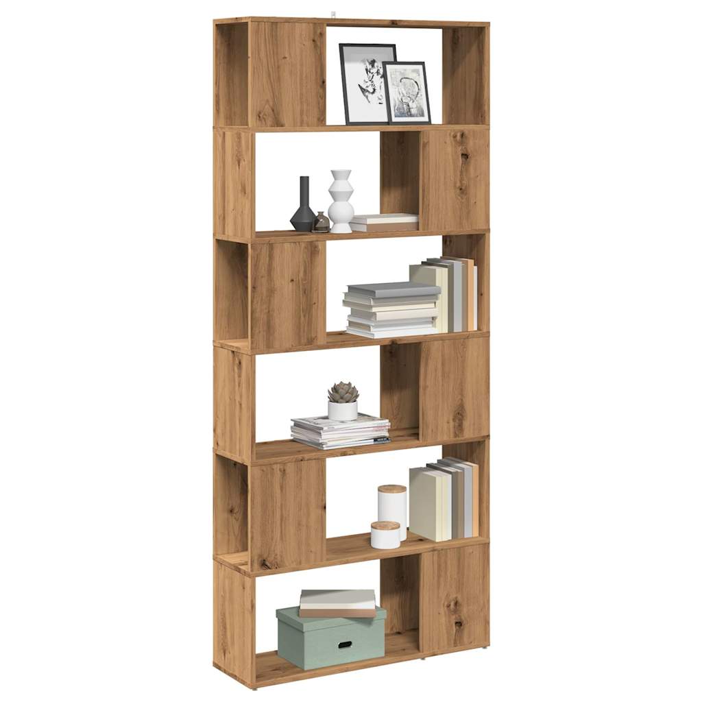 vidaXL Book Cabinet/Room Divider Artisan Oak 80x24x186 cm