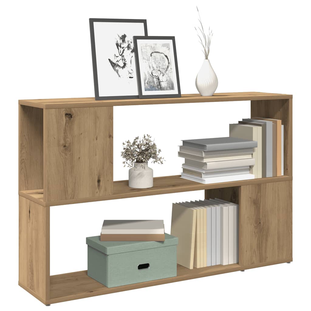 vidaXL Book Cabinet Artisan Oak 100x24x63 cm Engineered Wood