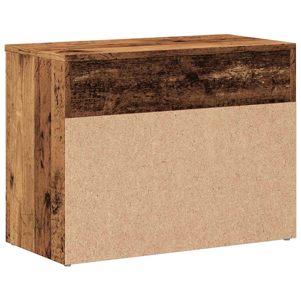 vidaXL Shoe Bench Old Wood 60x30x45 cm Engineered Wood
