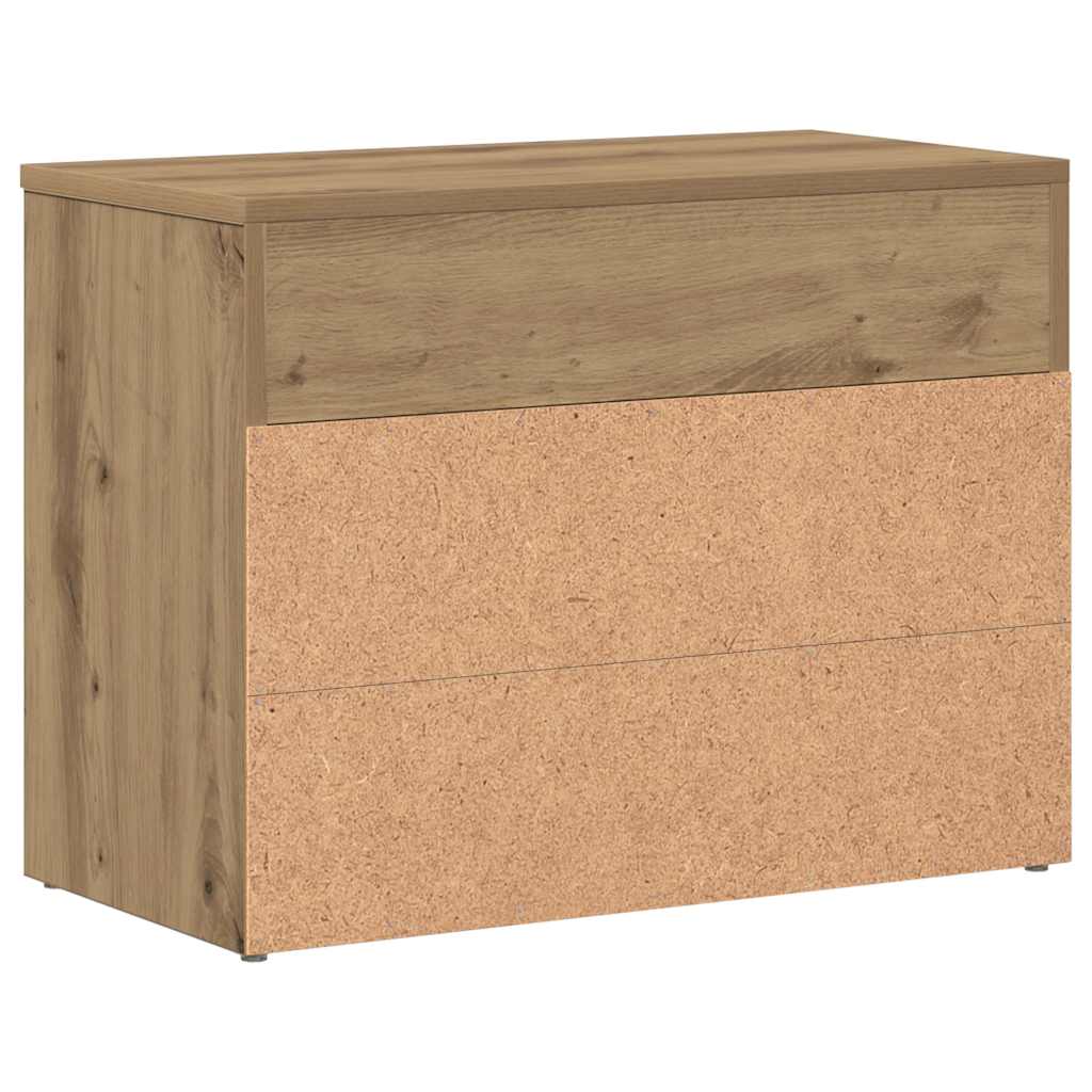 vidaXL Shoe Bench Artisan Oak 60x30x45 cm Engineered Wood