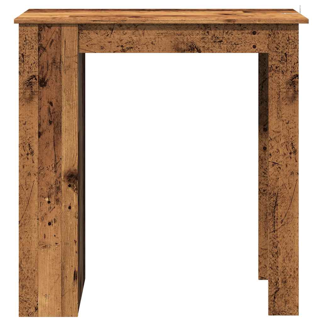 vidaXL Bar Table with Shelf Old Wood 102x50x103.5 cm Engineered Wood