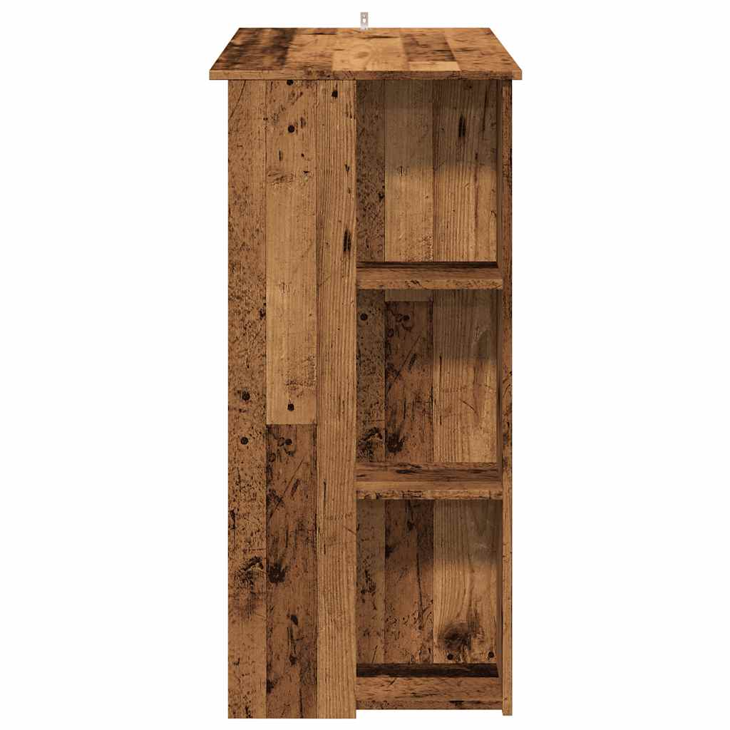 vidaXL Bar Table with Shelf Old Wood 102x50x103.5 cm Engineered Wood