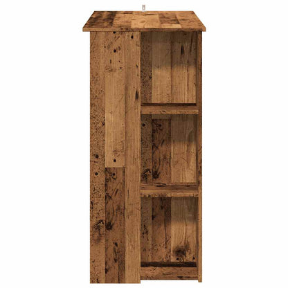 vidaXL Bar Table with Shelf Old Wood 102x50x103.5 cm Engineered Wood