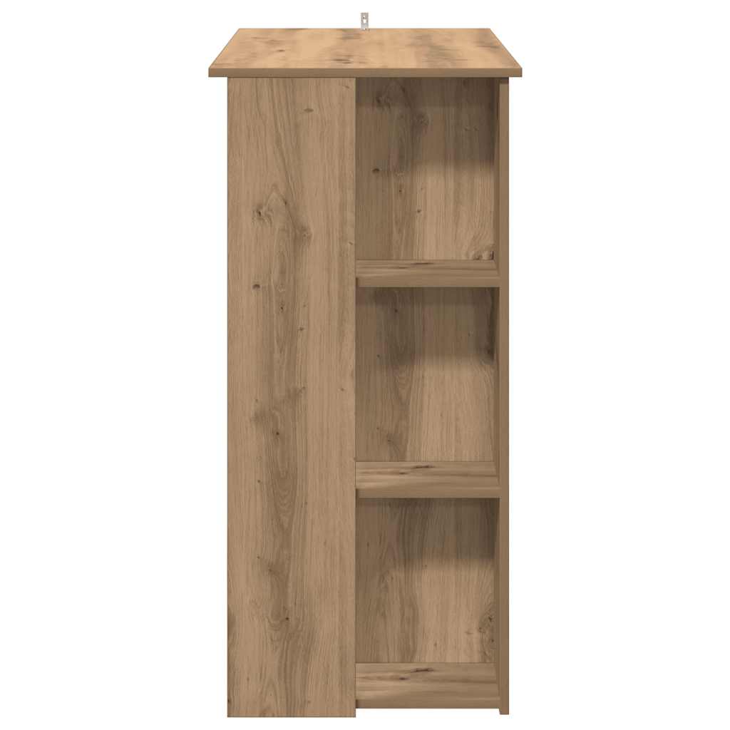 vidaXL Bar Table with Shelf Artisan Oak 102x50x103.5 cm Engineered Wood