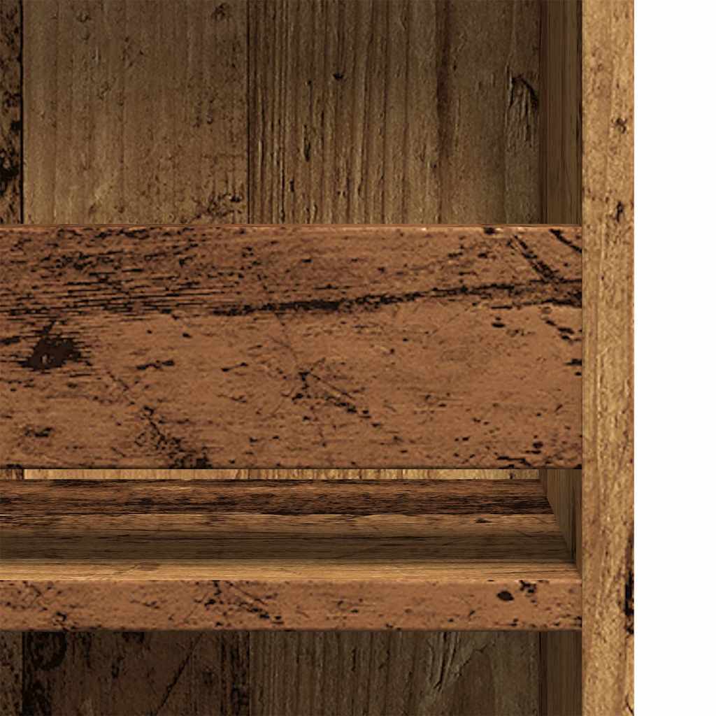 vidaXL Bar Table with Storage Rack Old Wood 102x50x103.5 cm