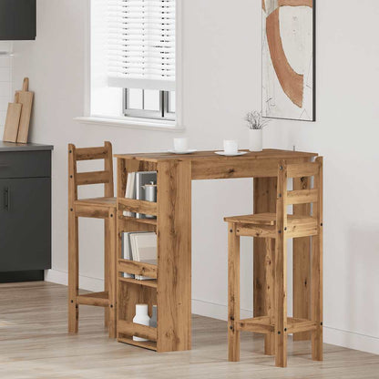 vidaXL Bar Table with Storage Rack Artisan Oak 102x50x103.5 cm
