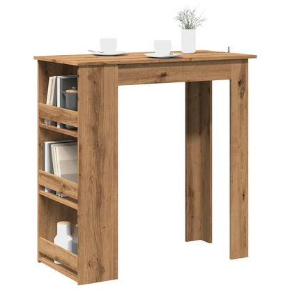 vidaXL Bar Table with Storage Rack Artisan Oak 102x50x103.5 cm