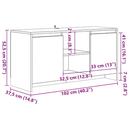 vidaXL TV Cabinet Old Wood 102x37.5x52.5 cm Engineered Wood