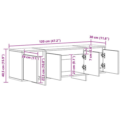 vidaXL TV Cabinet Artisan Oak 120x30x40.5 cm Engineered Wood